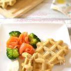 食事に♪【里芋ワッフル】もっちり食感♡塩味がアクセント！