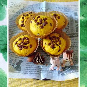 チョロリスの作ってみた!投稿(『パンプキンチョコマフィン』秋のおやつ♡ハロウィンにも☆)