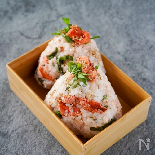 旨！が聞ける♡『焼き明太子と大葉の胡麻おにぎり』子供も大絶賛