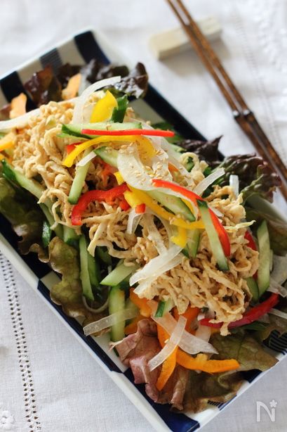 切干大根の棒棒鶏風サラダ