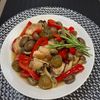 楽ラク手抜キッチン🐶🐾の作ってみた!投稿(やわらかチキンとキノコの旨味あふれる梅酒煮込み)