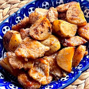 michuの作ってみた!投稿(ご飯が進む！【鶏むねと新じゃがの甘辛ペッパー照り焼き】)