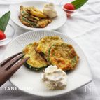 カリッとサクッとズッキーニのピカタ*クリームチーズ添え*