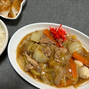 ちーさんの作ってみた!投稿(野菜がたっぷり食べれる！オイスターソースの濃厚とろ旨あんかけ)