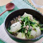 簡単＊豆苗と豆腐の塩麻婆