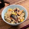 昨日の焼き秋刀魚活用「焼き秋刀魚と銀杏の味噌釜飯」
