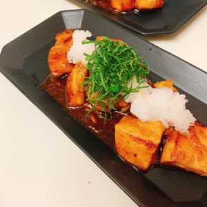 りんの作ってみた!投稿(鶏むね肉の甘酢照り焼き・おろしそのせ)