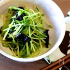 豆苗とレタスの中華和え。