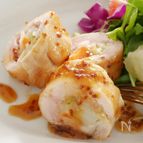 ポテトサラダのチキンロール～和風ハニーマスタードソース～