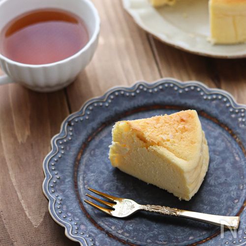 【ぷるふわ♪】バニラのスフレチーズケーキ