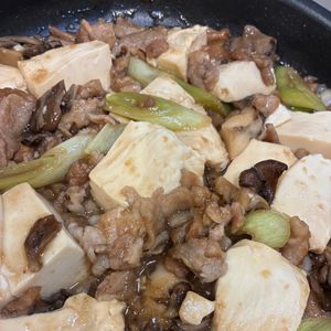 rieの作ってみた!投稿(ワンパン10分！【豚こま肉と豆腐のすき煮】ご飯すすむ甘辛味♩)