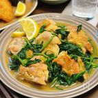 【鶏肉とほうれん草のわさバタソテー】ご飯もお酒も止まらない！