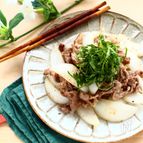 スピードおかず ＊ 豚肉と新玉ねぎの大葉塩炒め