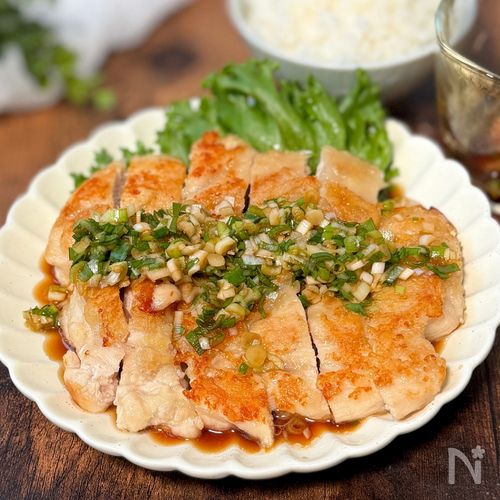鶏むね肉でも柔らかい【揚げない油淋鶏】