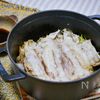 ポン酢であっさりと「ストウブ鍋で豚バラ肉と白菜の蒸し煮」の工程4