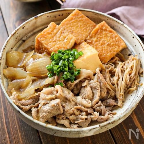 【厚揚げで絶品！豚こま肉豆腐】ぷるっとしみ旨♡
