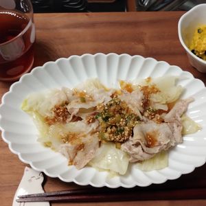 ゆの作ってみた!投稿(豚バラキャベツの蒸ししゃぶ【#重ねて放置 #ヘルシー】)