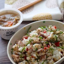 【アジの干物と梅のさっぱり混ぜご飯】ヘルシー♪夏のお弁当も◎