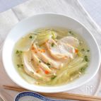 《ワンパン》蒸し鶏と白菜の中華スープ〜温活に〜