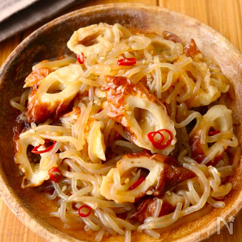 レンジで5分!【ちくわとしらたきの甘辛きんぴら】簡単副菜♩