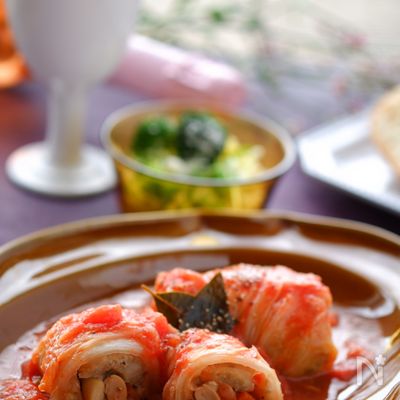 イソフラボンたっぷり♡トマトジュースでヘルシーロール白菜