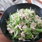 ごま香る！豆腐と水菜のはりはりサラダ