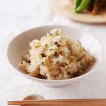 実山椒とちりめんじゃこの炊き込みごはん