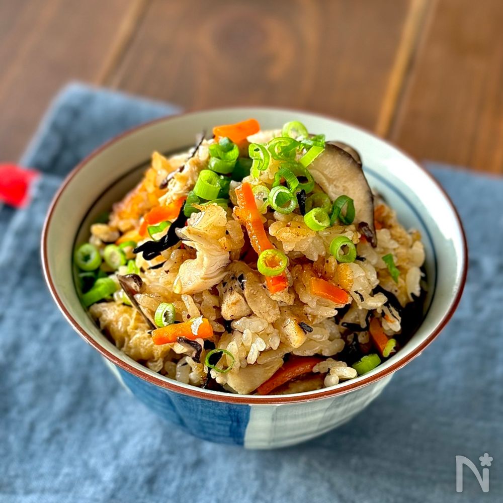 【お出汁が香る五目炊き込みご飯】材料いれて炊くだけ | レシピサイトNadia