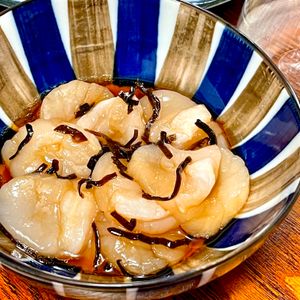 michuの作ってみた!投稿(ごま油香る ホタテの塩昆布和え)