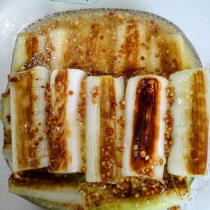 ゆみの作ってみた!投稿(焼き長ねぎのハニーマスタードマリネ【作り置き】)