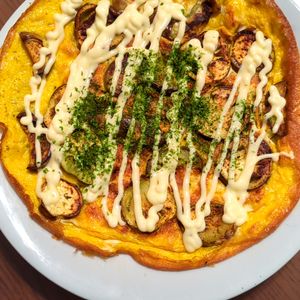 たりおの作ってみた!投稿(だしジュワ~なすエッグのオープンオムレツ)