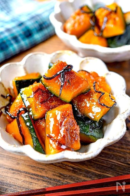 【かぼちゃの塩こんぶバター】甘じょっぱ美味しい♡箸休めに♪