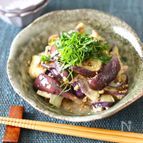 混ぜてレンチン！超簡単ウマウマ♡レンチンなすの和風ごま酢だれ