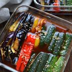 【めんつゆ使用】ピリッと韓国風野菜の揚げ浸し
