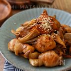 水煮里芋で簡単に！＊豚巻き里芋ときのこの甘辛炒め＊