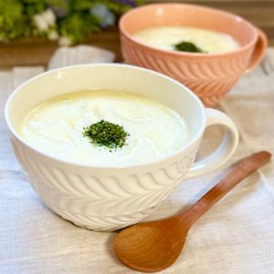 のりのり🐾🎀🤍の作ってみた!投稿(食材1つ！とろとろ新玉ねぎミルクスープ)