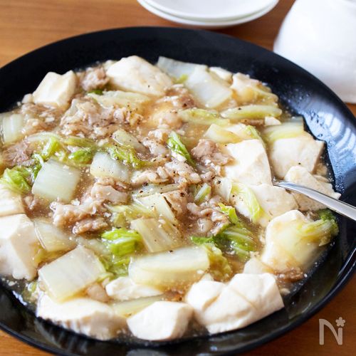 『白菜と豆腐と豚肉のとろみ煮』やさしい味♡ご飯のっけも◎