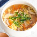 【にんじんとしいたけの卵スープ】とろっと美味しい♪