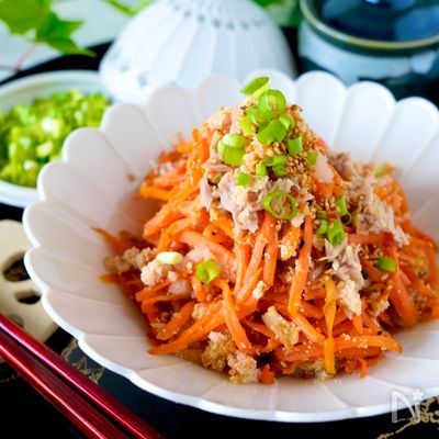 【にんじん1本作り置き】ツナと明太のにんじんしりしり