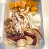 【温活＆腸活】カボチャとサツマイモとしめじの豆乳スープの下準備