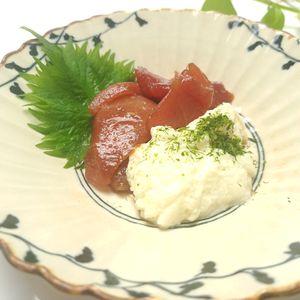 とのちゃまの作ってみた!投稿(身が締まった「マグロの漬け山かけ」)