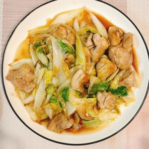 なつみの作ってみた!投稿(白菜消費✨鶏肉と白菜のとろとろ旨塩炒め☆ポン酢がけ☆😋☆)