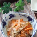 レンチンして和えるだけ♡新ごぼうとにんじんのナムル