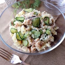 サバ缶水煮のポテトサラダ