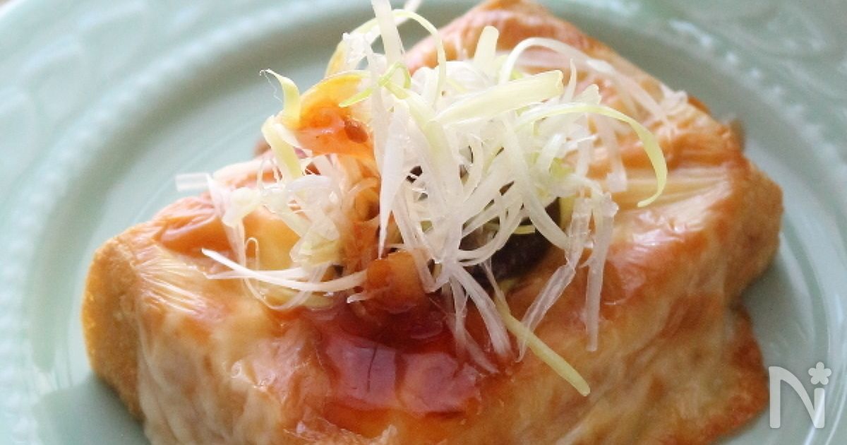 コク旨倍増！味噌とチーズの厚揚げ焼き
