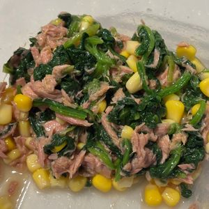 ろみみの作ってみた!投稿(栄養満点♪ほうれん草とコーンのツナナムル)