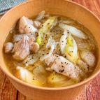 【鶏ももネギの旨塩春雨スープ】夜食にもおすすめ♬