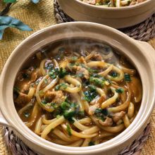 レンジで簡単！うどん屋さんのような出汁の効いたカレーうどん♡