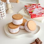 材料3つ フルーチェで作る クッキーサンドアイス