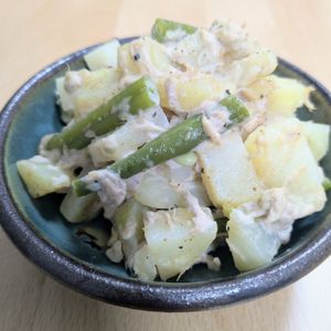 ゆいの作ってみた!投稿(【じゃがいもといんげんのツナマヨ和え】レンジで完成♡簡単副菜)